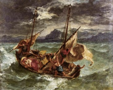 Cristo en el lago de Gennezaret Romántico Eugene Delacroix Pinturas al óleo